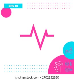 ECG wave - cardiogram symbol. Medical icon