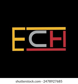 ECH letter logo vector design, ECH simple and modern logo. ECH luxurious alphabet design