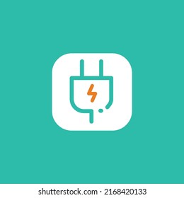 E-charger Logo. Charger Icon In Green. Plug Vector Icon. Car Charger.