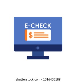 e-check icon flat style