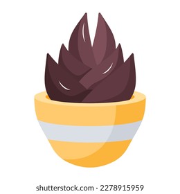 Echeveria miranda pot flat icon 