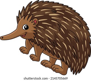 Echidna Animal Cartoon Colored Clipart 