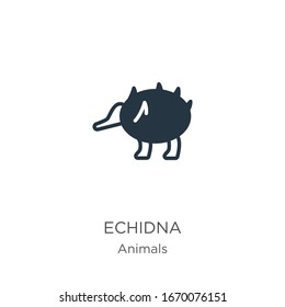 Echidna icon vector. Trendy flat echidna icon from animals collection isolated on white background. Vector illustration can be used for web and mobile graphic design, logo, eps10