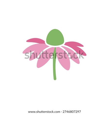 Echinacea Leaf Rounded Minimal Flat Vector Icon