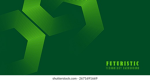 echnological Geometric Green Design. Modern trendy design in Vector EPS 10