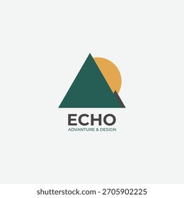 Diseño de logotipo abstracto de Eco Adventure