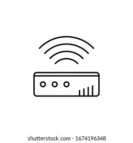 Echo dot icon. Simple line, outline vector elements of voice assistant for ui and ux, website or mobile application