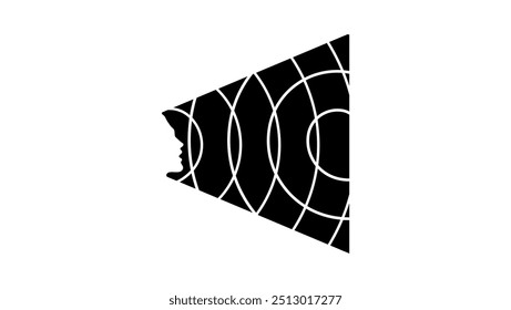 Echo Emblem, silueta aislada negra