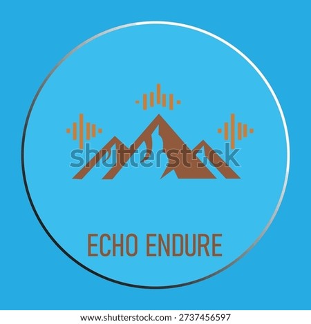 Echo Endure Brand Identity - Rugged Mountain Silhouette with Digital Equalizer Bars