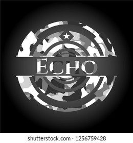 Echo grey camo emblem