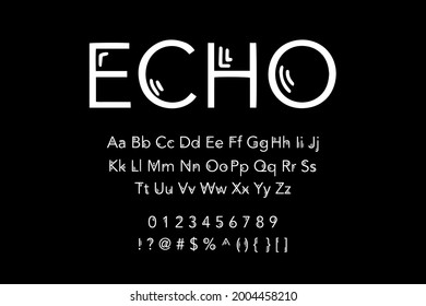 Echo Hand Drawn Vector Type Lettering Stock Vector (Royalty Free ...