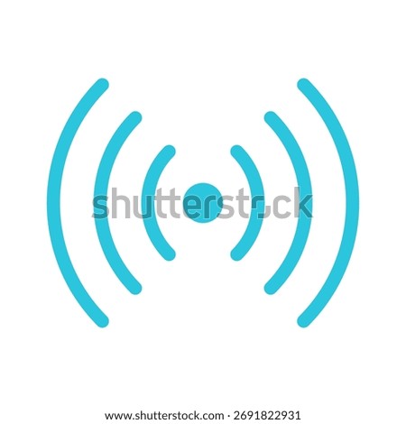 Echo icon. Isolated on white. Blue icon