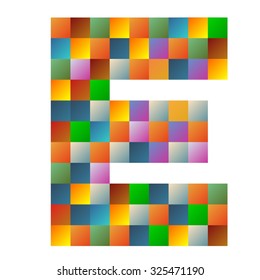 Echo letter rainbow colorful sparkling vector illustration