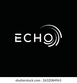 Echo logo design vector, echo typography text graphic icon concept