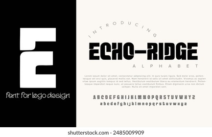 Echo Ridge vector alphabet font for logo design