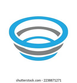echo sound wind swirl logo icon