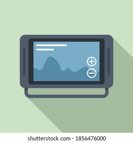 Echo sounder fathometer icon. Flat illustration of echo sounder fathometer vector icon for web design