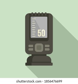 Echo sounder fish catch icon. Flat illustration of echo sounder fish catch vector icon for web design