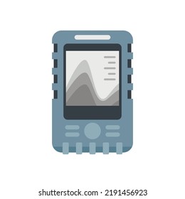 Echo sounder icon. Flat illustration of echo sounder vector icon isolated on white background