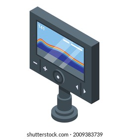 Echo sounder icon. Isometric of echo sounder vector icon for web design isolated on white background
