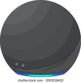 Echo speaker, illustration, vector on a white background.