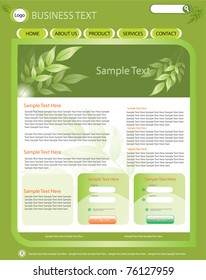 echo  template for a business internet web page.