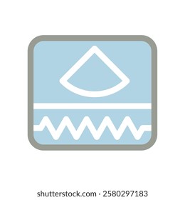 a echocardiogram flat icon illustration