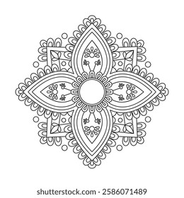 Echoes of Eternity Mandala Coloring Book Page