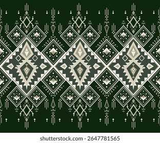 Echoes of the mountains. Traditional ethnic pattern with geometric diamond shapes, inspired by tribal textile designs in neutral tones.