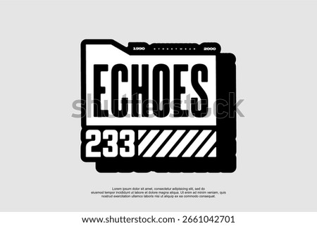 Echoes Vector streetwear design ideas concept vector graphic tee design