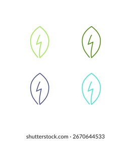 ECI BIO PRODUCT GREEN LEAF SIGN SYMBOL LOGO VECTOR