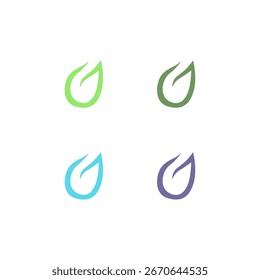 ECI BIO PRODUCT GREEN LEAF SIGN SYMBOL LOGO VECTOR