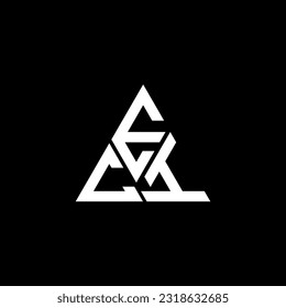 Logo de la carta ECI diseño creativo con gráfico vectorial, logotipo ECI simple y moderno. Diseño de alfabetos lujosos ECI  