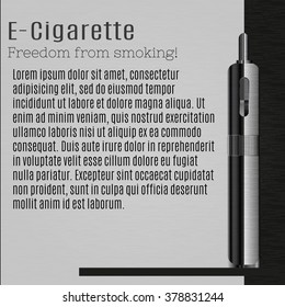  e-cigarette banner. e-cigarette vector illustration.vaping