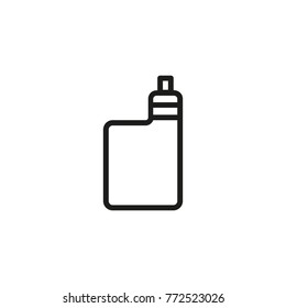 E-cigarette with cartridge line icon