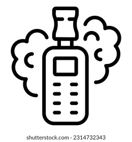 E-cigarette icon outline vector. Vape cigarette. Electronic smoke
