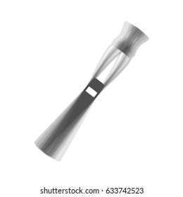 E-cigarette sign. Vector. Gray icon shaked at white background.