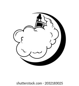E-cigarette and smoke graphic vector illustration perfect for smoke shop