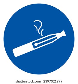Signo de símbolo de cigarrillo electrónico, Ilustración vectorial, Aislar en la etiqueta de fondo blanco. EPS10