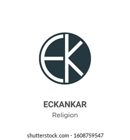 Eckankar glyph icon vector on white background. Flat vector eckankar icon symbol sign from modern religion collection for mobile concept and web apps design.