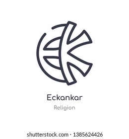 eckankar outline icon. isolated line vector illustration from religion collection. editable thin stroke eckankar icon on white background