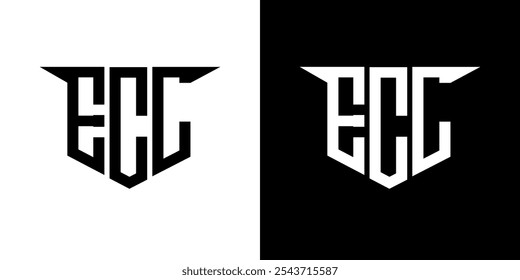 Diseño de logotipo de letra ECL con fondo blanco en ilustrador, estilo de superposición de fuente de alfabeto moderno de logotipo de Vector, diseños de caligrafía para logotipo, póster, invitación, etc.