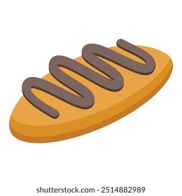 Bolo de Eclair com cobertura de chocolate é uma sobremesa apetitosa