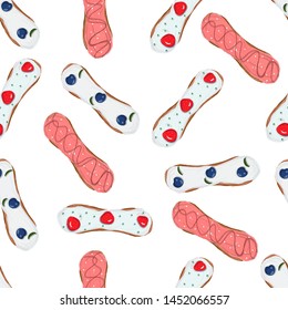 eclair cake vector style pattern business card greeting card