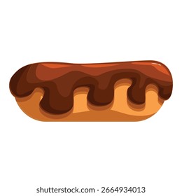 Eclair dripping with chocolate icing offers a sweet and satisfying indulgence