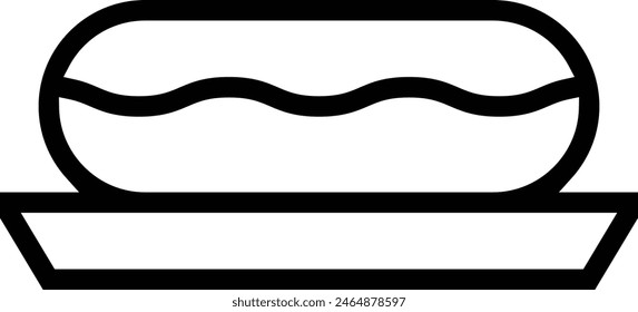 eclair icon. Thin linear style design isolated on white background