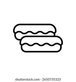 eclair icon vector design template simple and clean