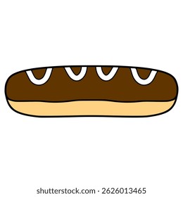 Eclair ilustración dibujado a mano Vector aislado