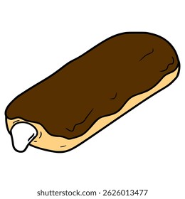 eclair ilustração desenhado à mão vetor isolado