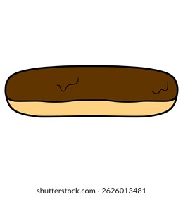 eclair illustration hand drawn isolated vector